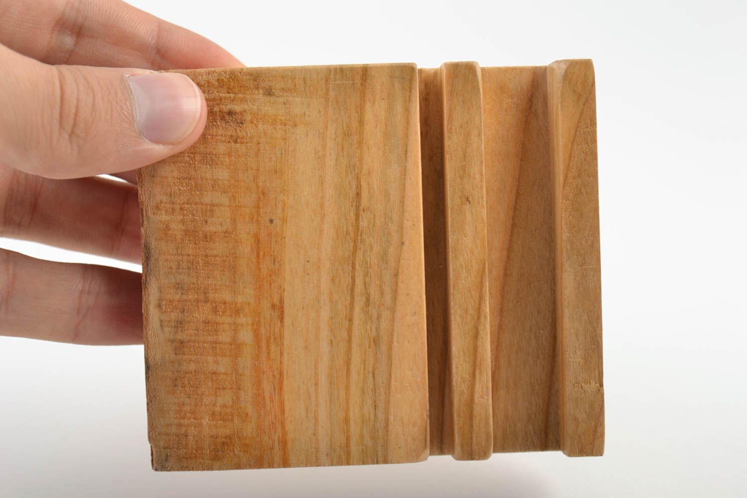 Holz Ständer für Handy handmade umweltfreundlich lackiert originell schön foto 2