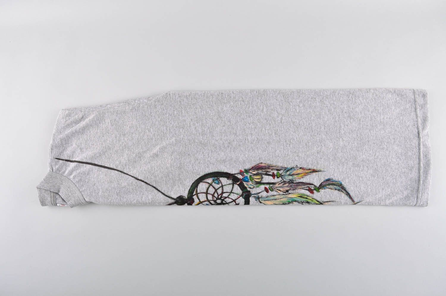 Camiseta de moda gris de algodón hecha a mano regalo personalizado ropa femenina foto 3