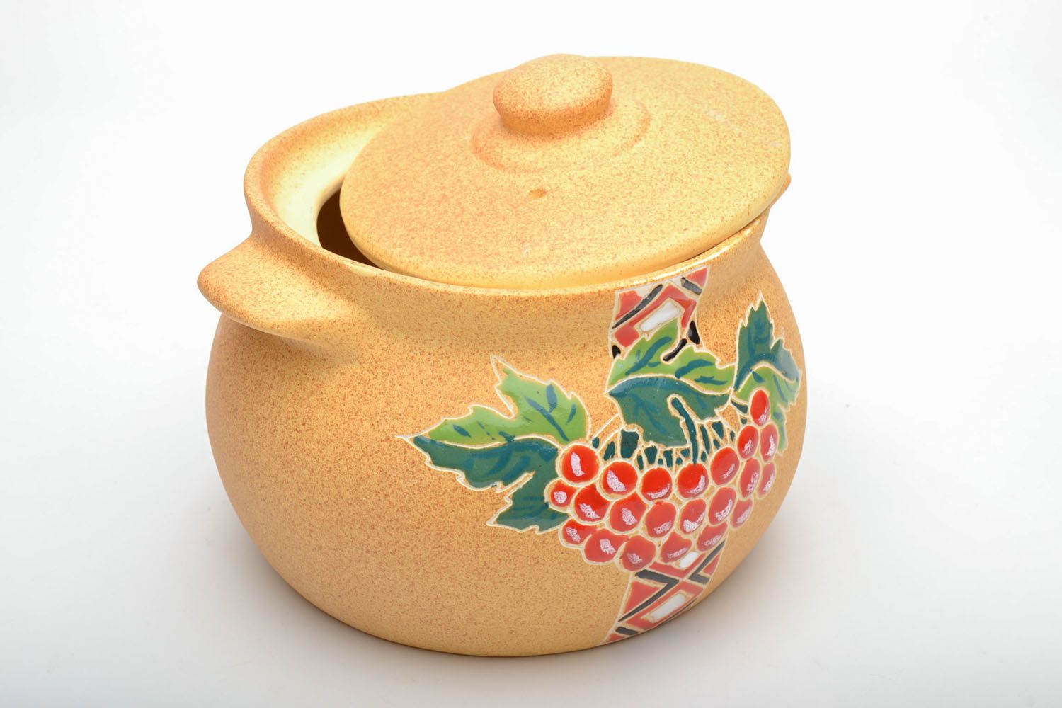 Middle-sized handmade ceramic pot photo 4