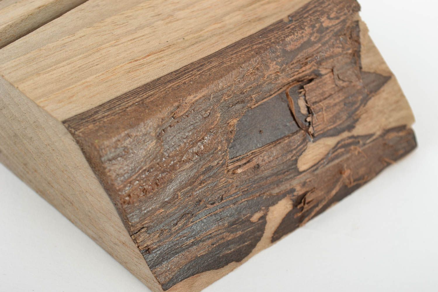Holz Tablet Halter Set 3 Stück Öko Dekor für Haus Designer Accessoires handmade foto 2