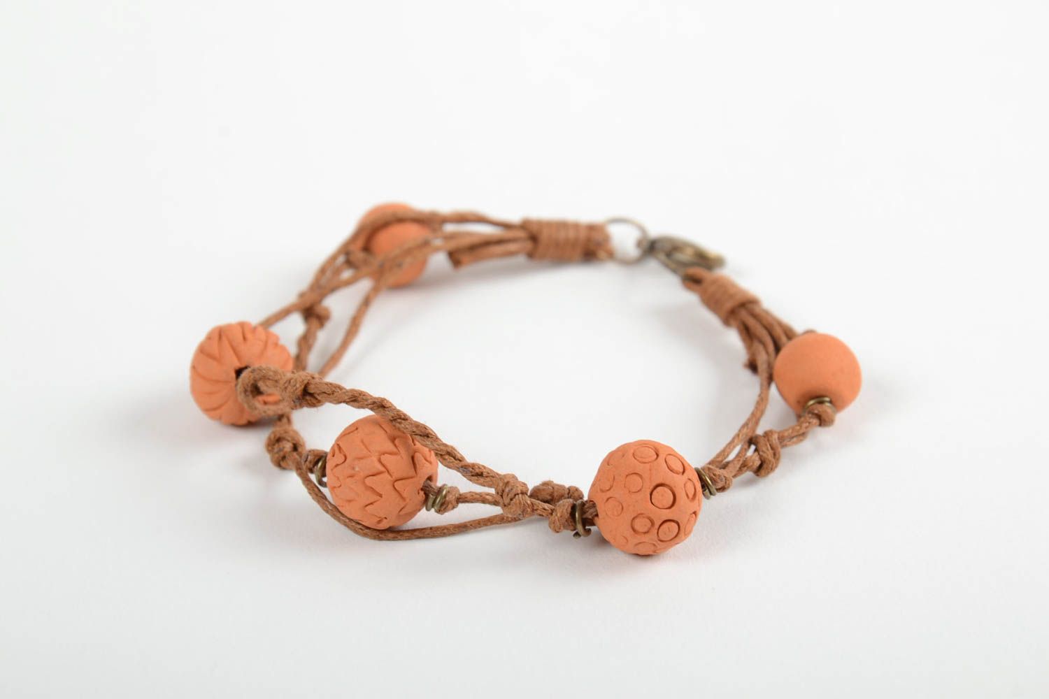 Beautiful handmade woven bracelet ceramic bracelet accessories for girls photo 6