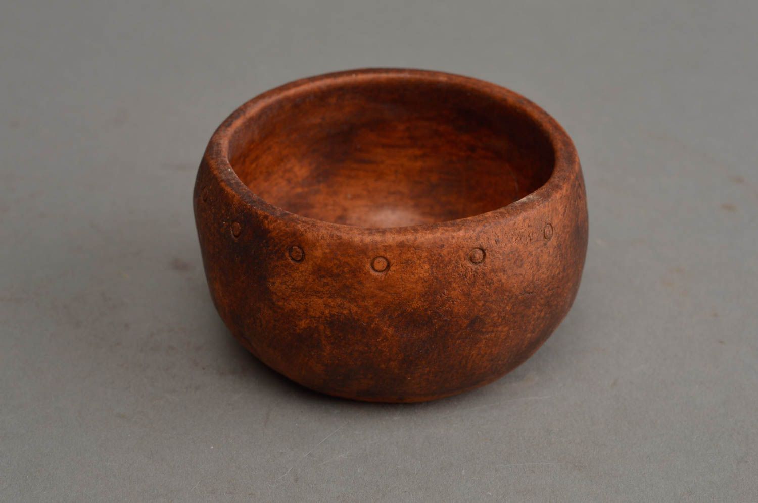 Cuenco de ceramica artesanal utensilio de cocina regalo original marrón foto 5
