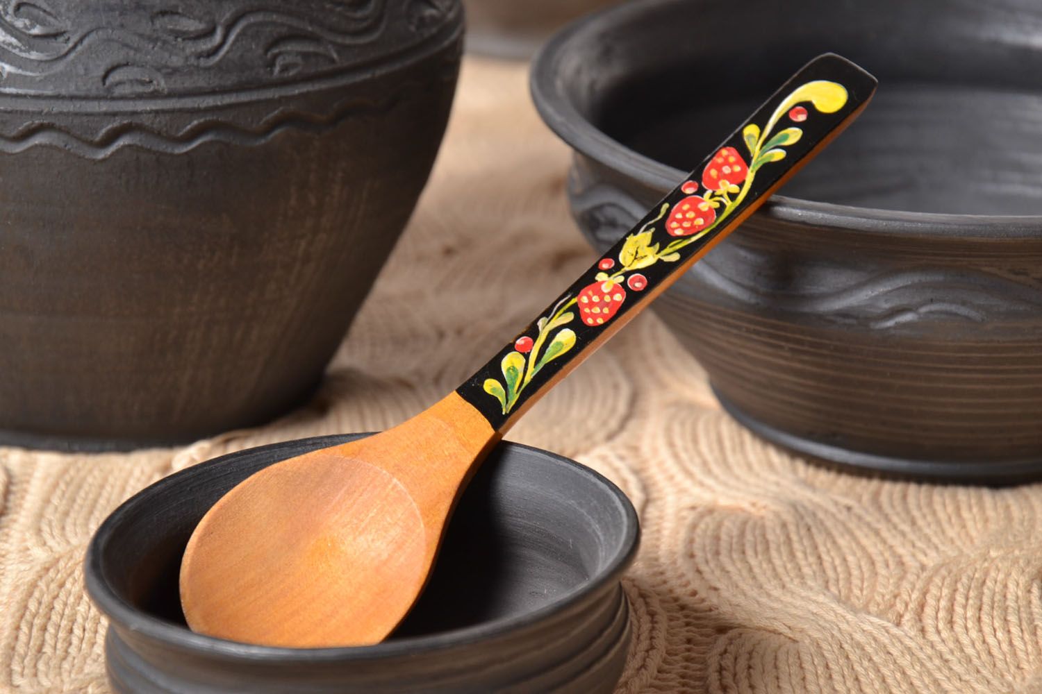 Wooden spoon for salt photo 1