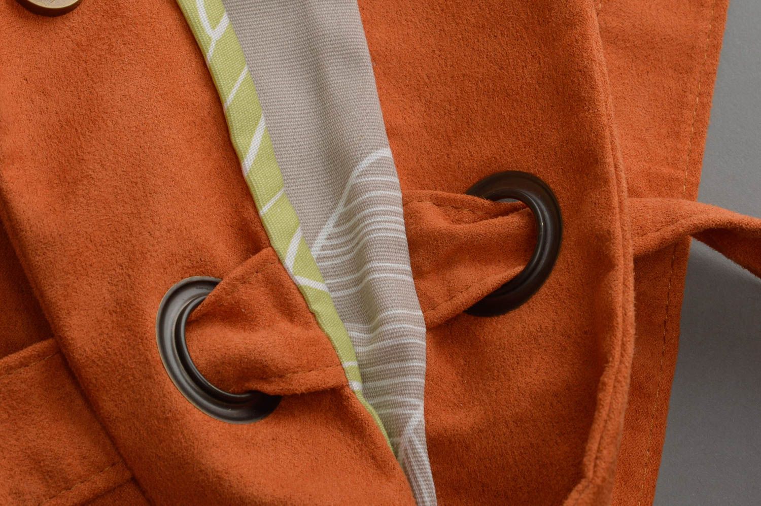 Orange handgemachte Tasche aus Stoff mit Magnetverschlus Geschenk für Mutter foto 4