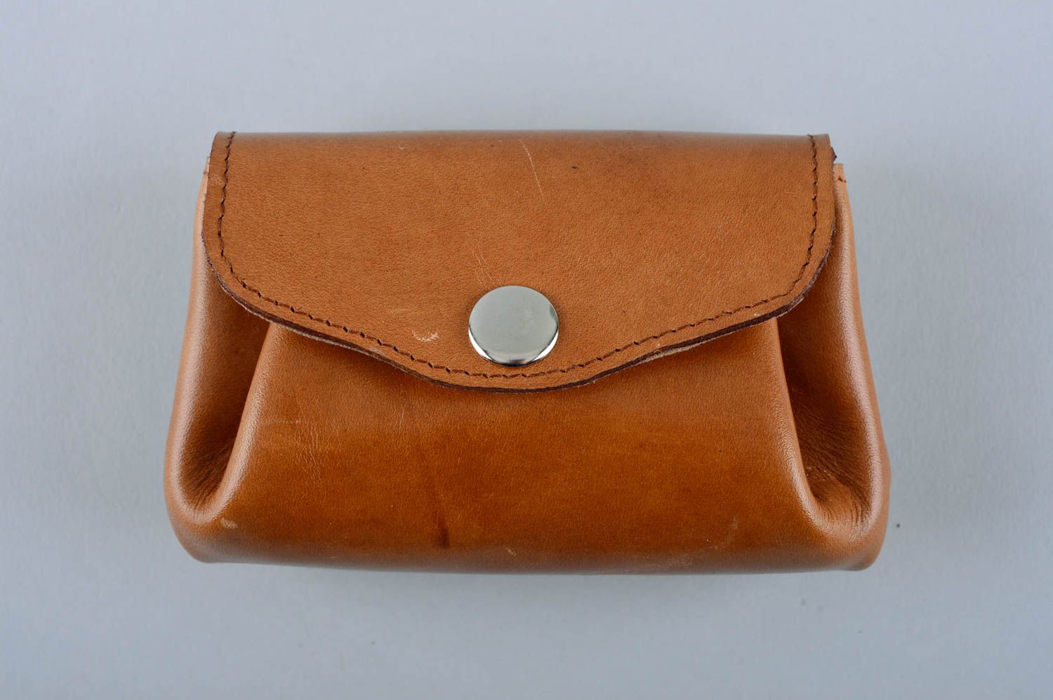Handmade braune Geldbörse Geschenk für Frauen Portemonnaie aus Leder schön foto 2