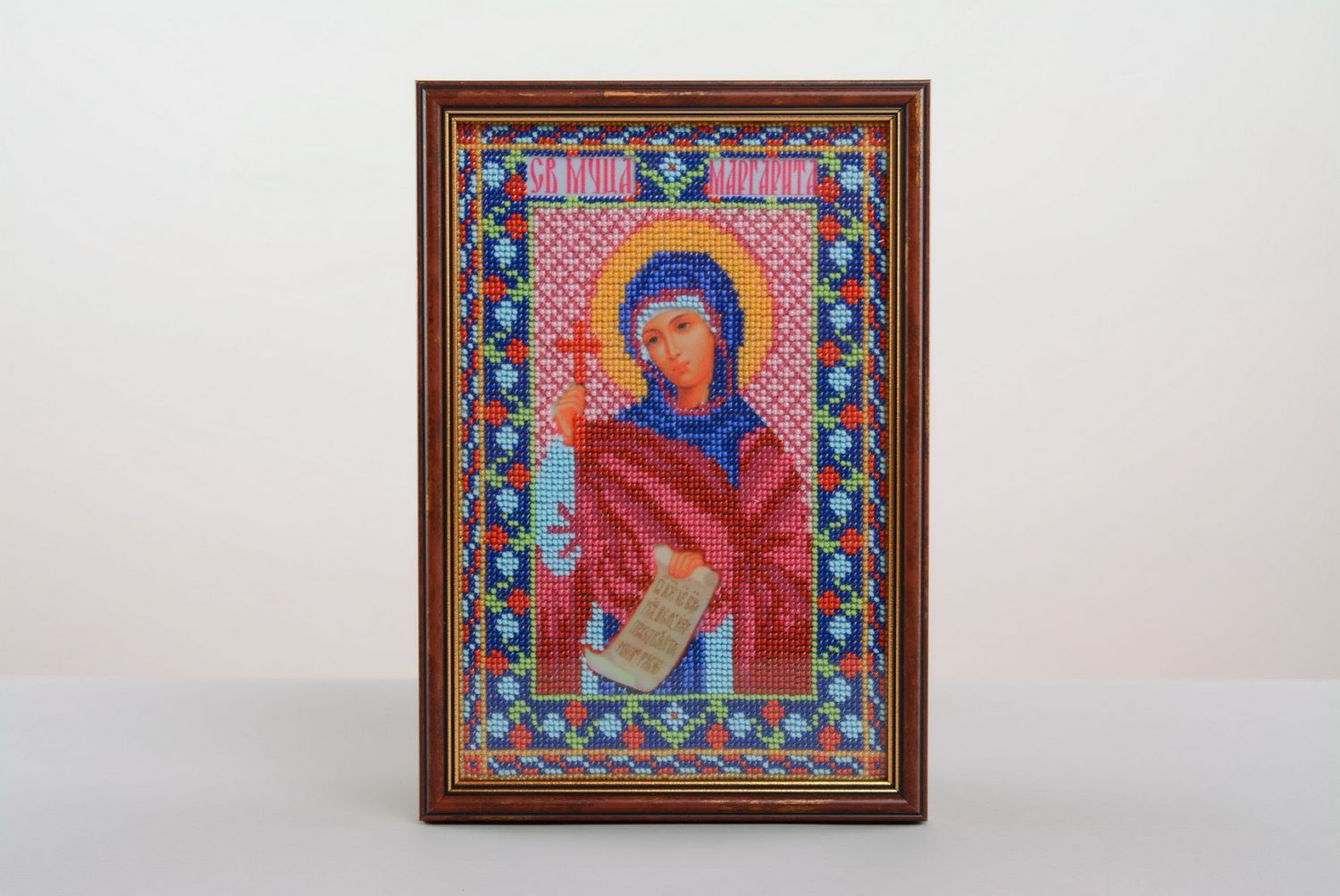 Embroidered icon of the Mother of God photo 4