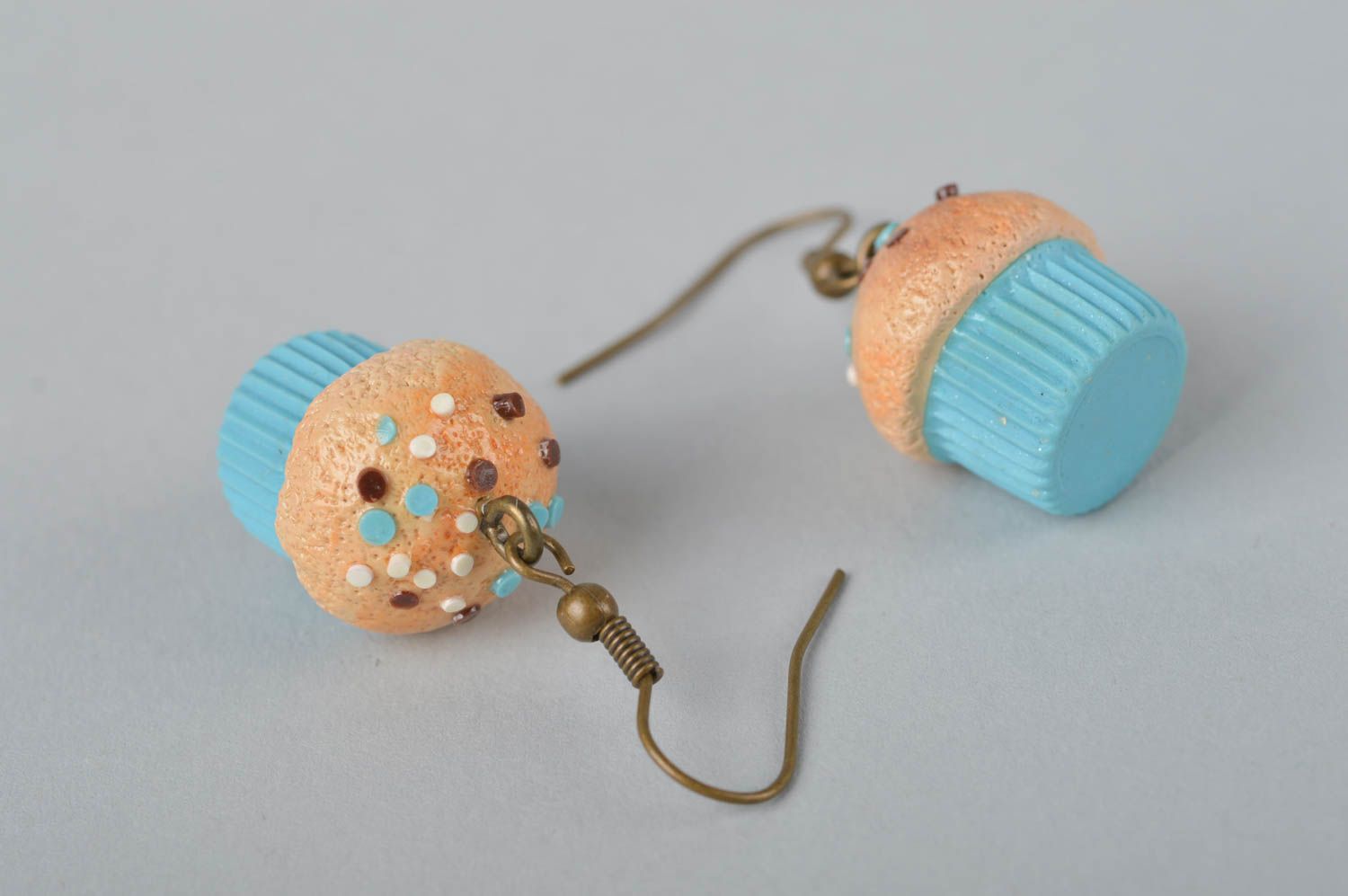 Ohrringe für Damen handmade Schmuck aus Ton ungewöhnlich Designer Schmuck foto 3