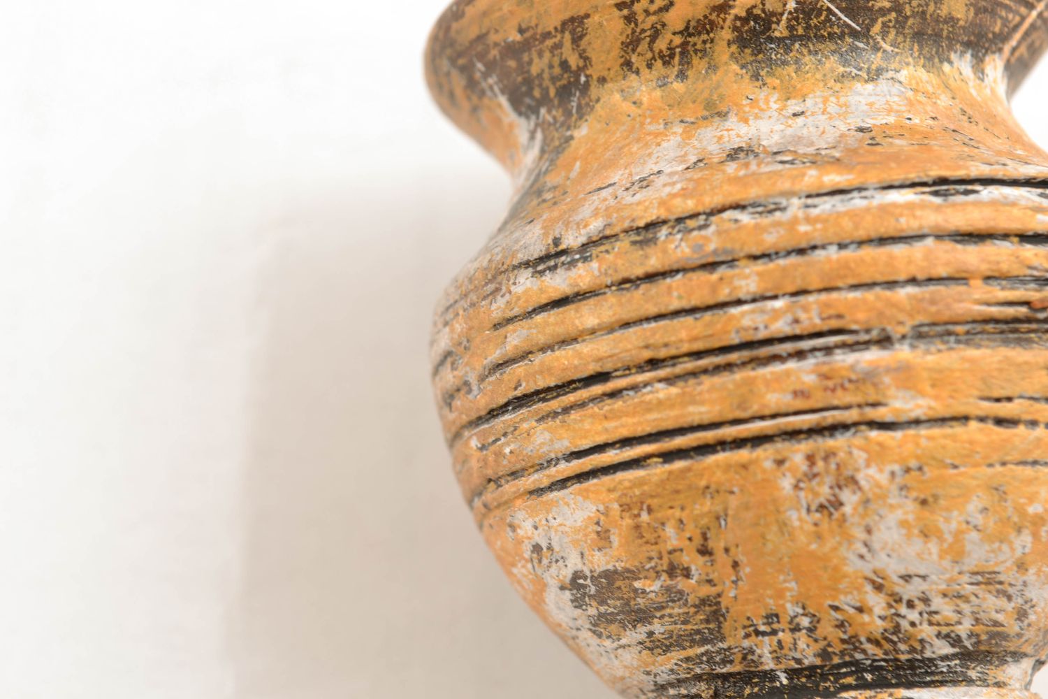 3 inches ceramic Greek amphora shape vase for shelf or desk décor 0,17 lb photo 5