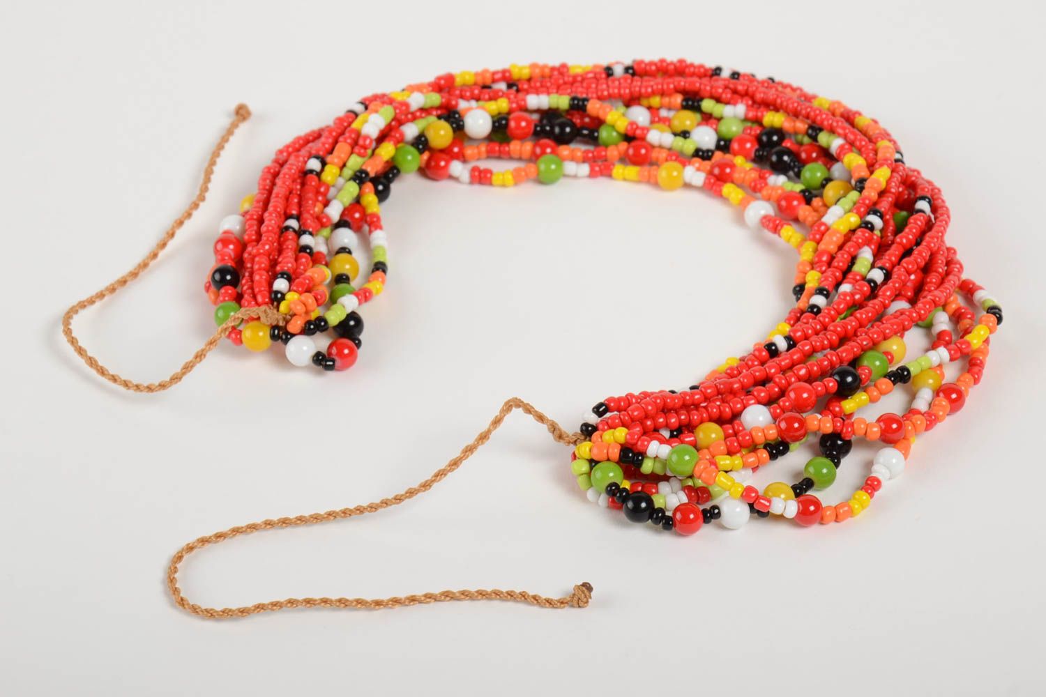 Collier fantaisie multicolore Bijoux fait main perles de rocaille Cadeau femme  photo 4