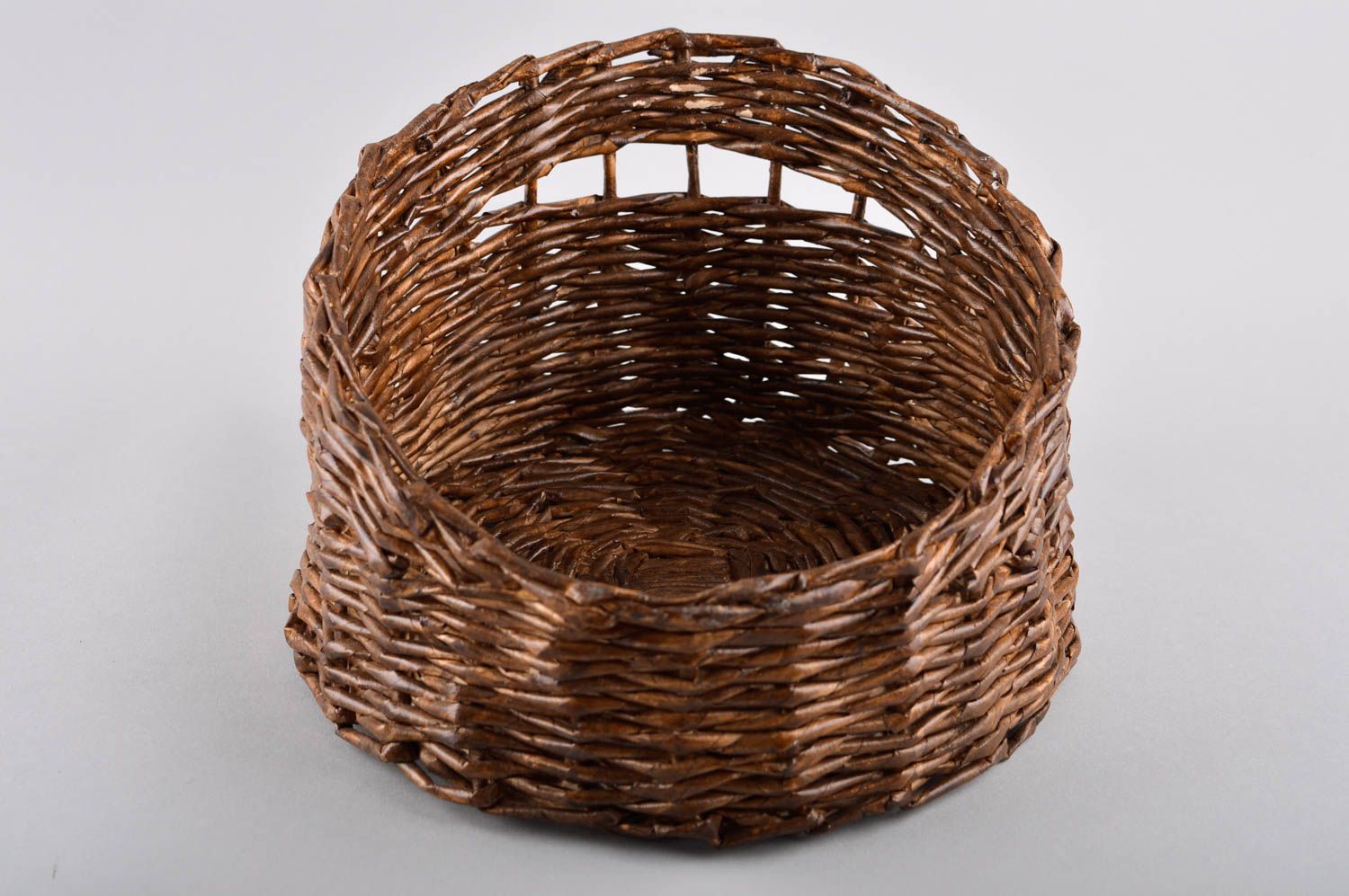 Handmade cute designer basket unusual stylish basket woven paper basket ideas photo 2