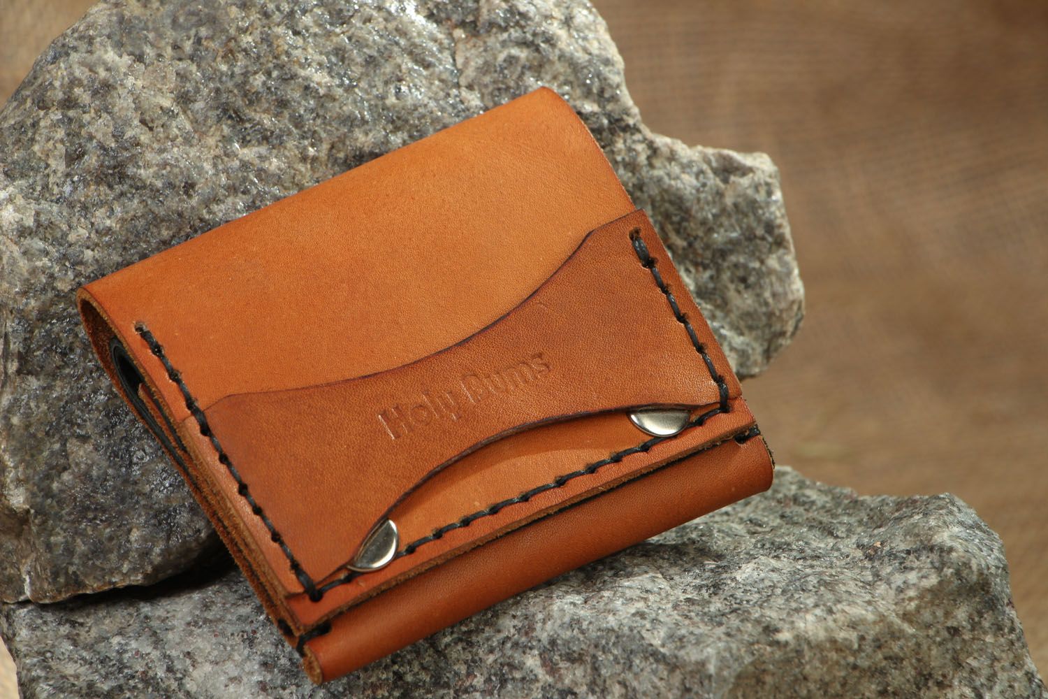 Homemade leather wallet photo 5