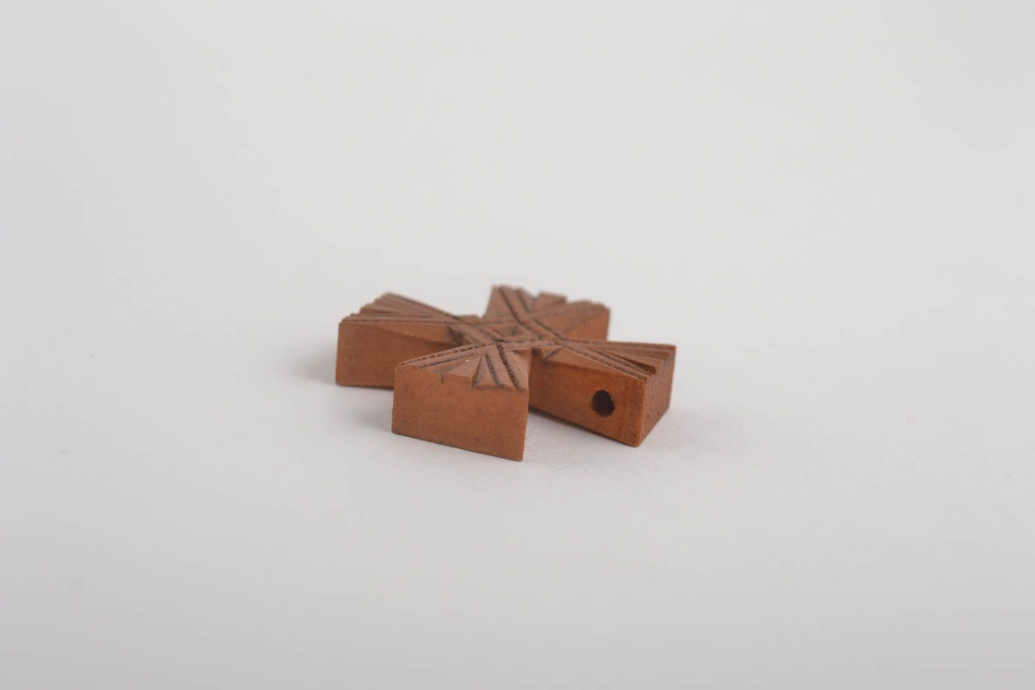 Cruz de madera de peral hecha a mano bisutería original regalo personalizado foto 5
