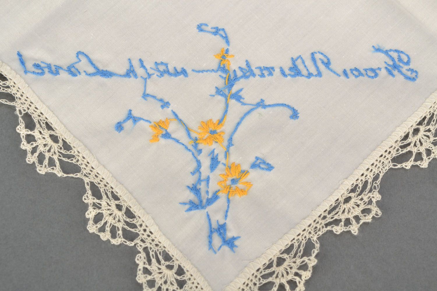 Handkerchief with embroidery From Ukraine with love photo 5