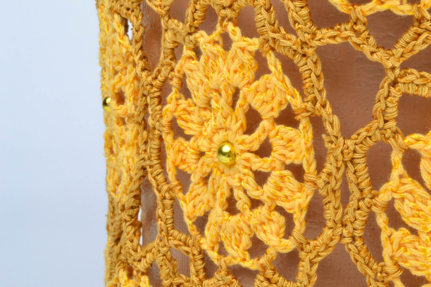 Camiseta em croché artesanal roupas femininas Amarela foto 4