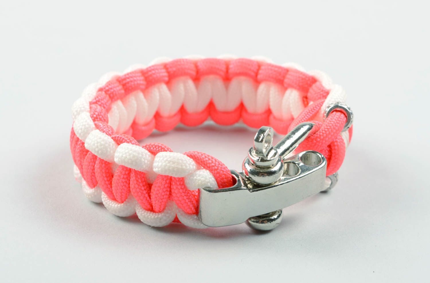 Handmade pink bracelet stylish female bracelet designer survival bracelet photo 2
