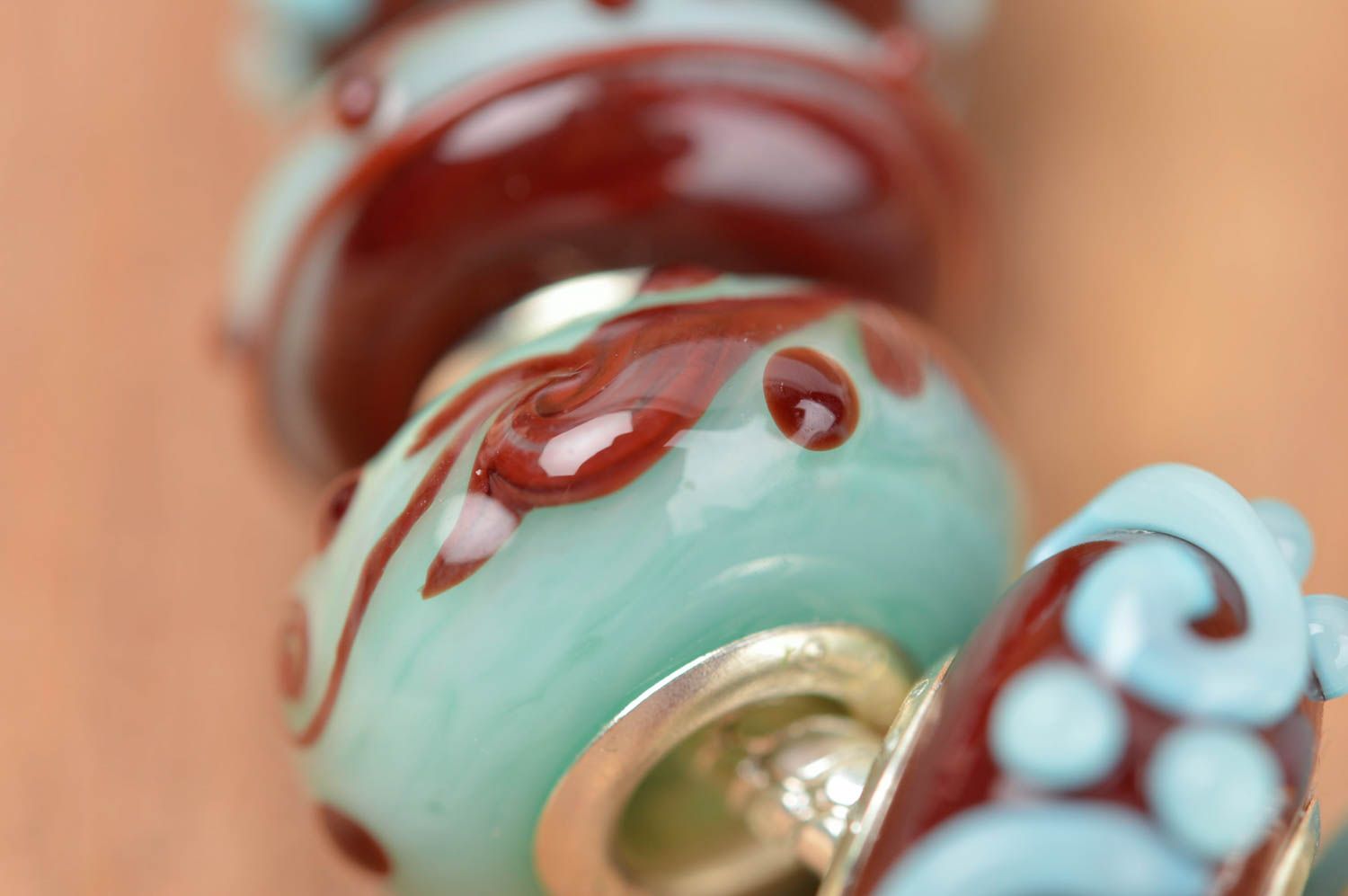 Bracelet verre Bijou fait main design perles fantaisie Accessoire femme photo 5