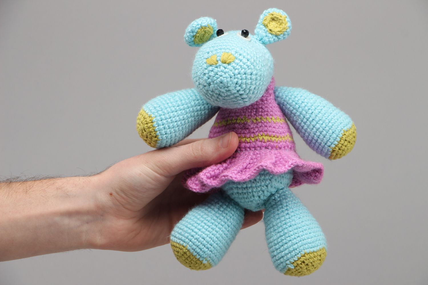 Small crochet toy Hippo photo 4