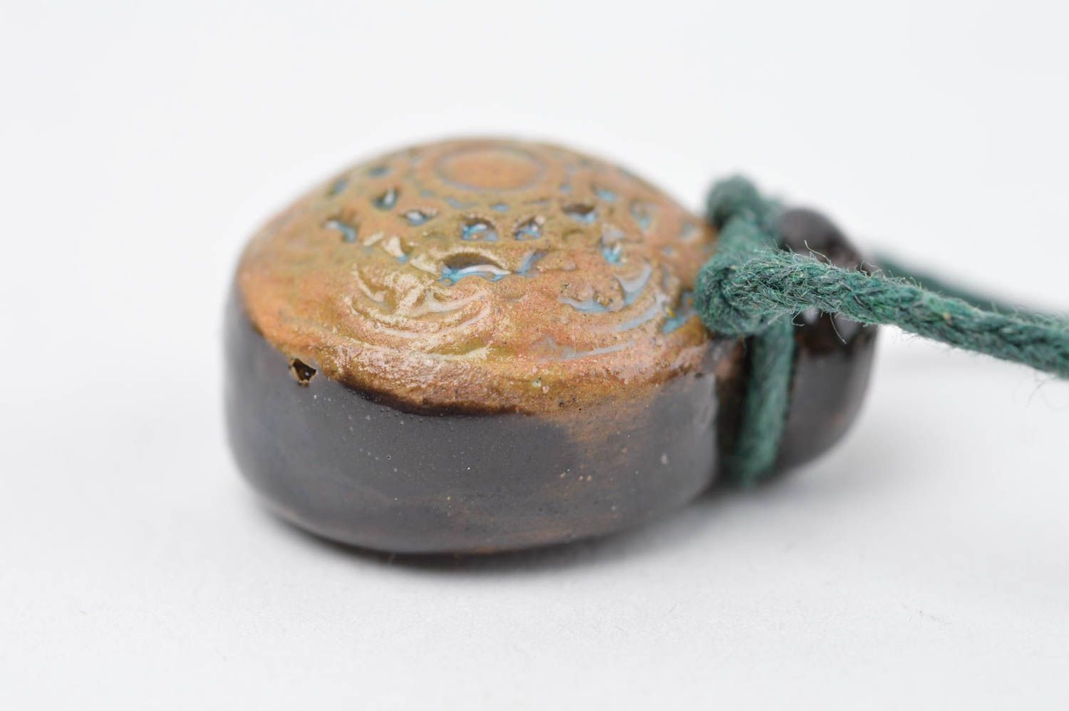 Handmade beautiful pendant female ceramic jewelry aroma pendant present photo 1