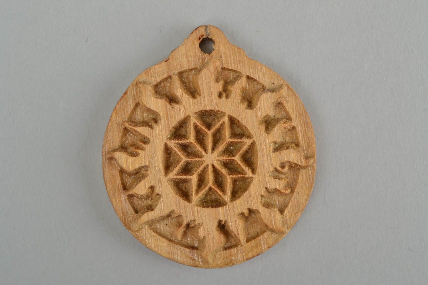 Colgante hecho a mano colgante de madera accesorio de moda amuleto protector foto 3