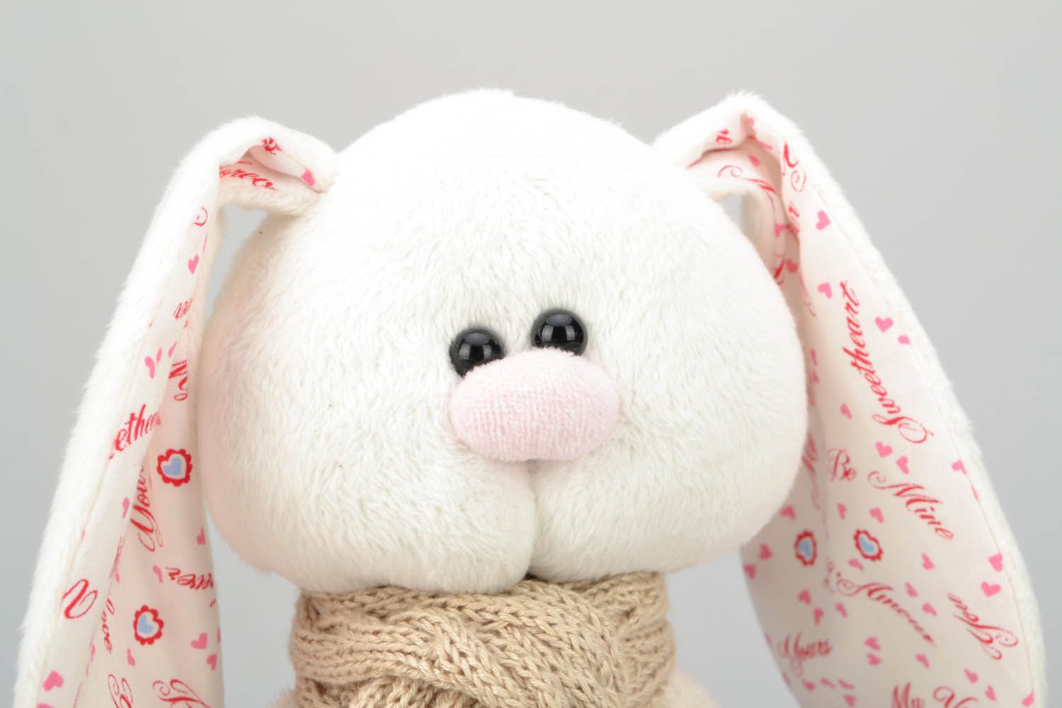 Soft toy White rabbit photo 3