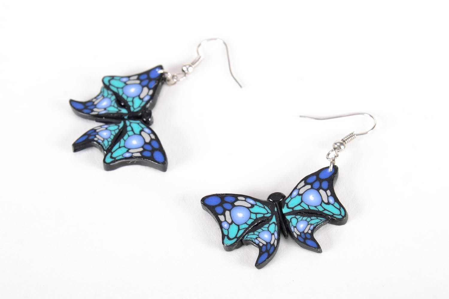 Polymer clay earrings Bows photo 4