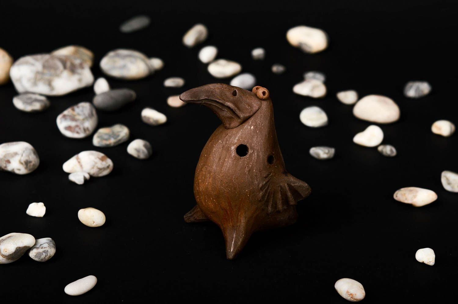 Sifflet oiseau d'eau avec corde, 100 pièces, artisanat en argile