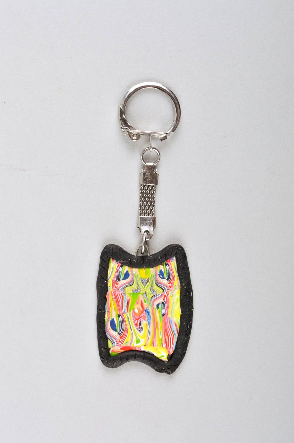 Kleiner Schlüsselanhänger aus Polymerton Schlüssel Schmuck Geschenk handmade  foto 2