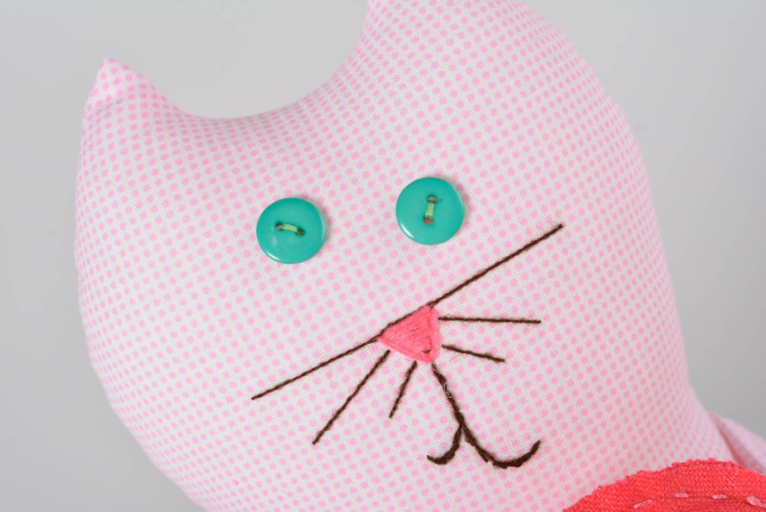 Handmade Kleinkinder Spielzeug schönes Geschenk für Kinder Haus Deko Katze foto 2