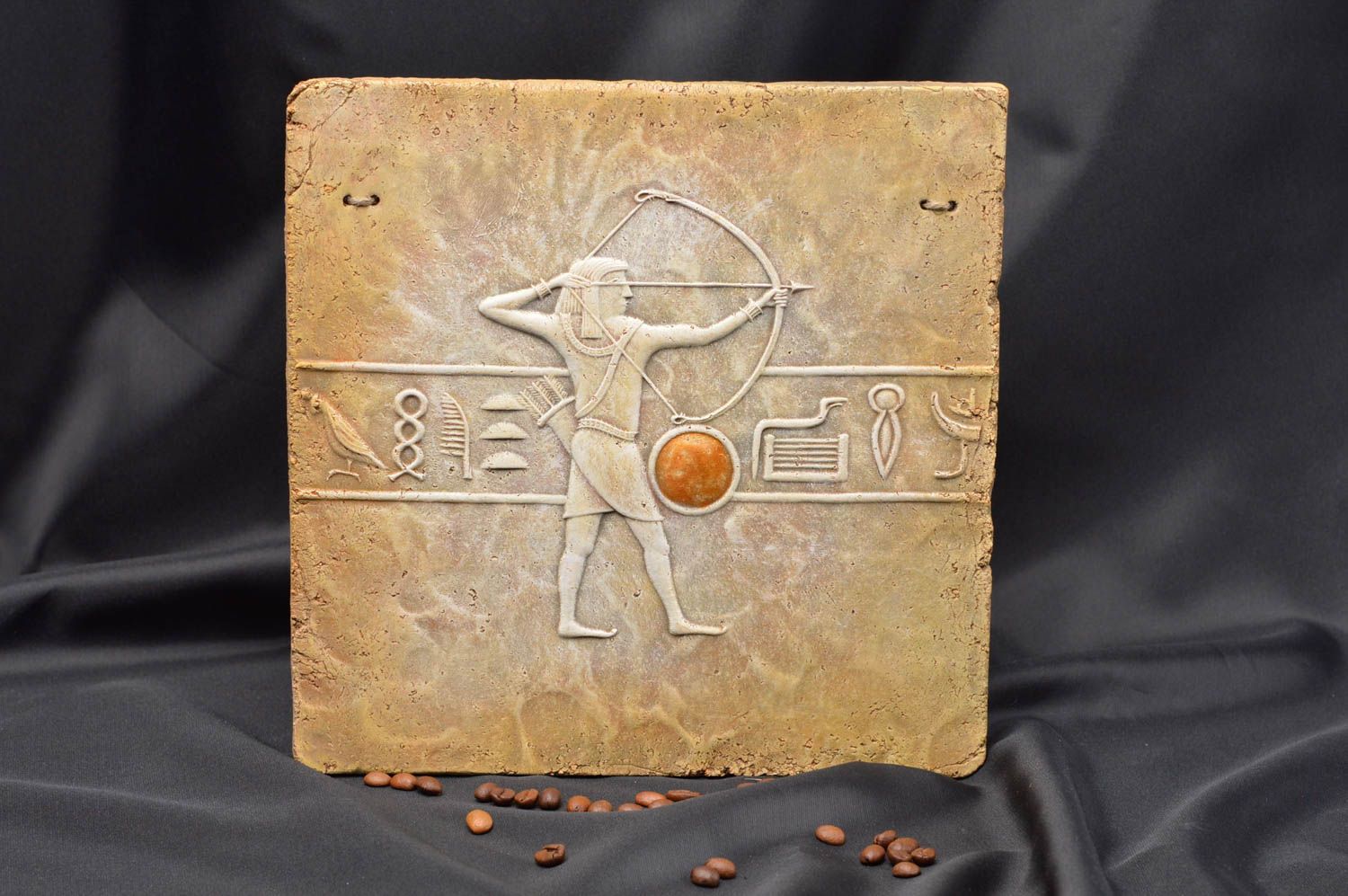 Керамическая плитка ручной работы из глины и шамота египетский Стрелец фото 6