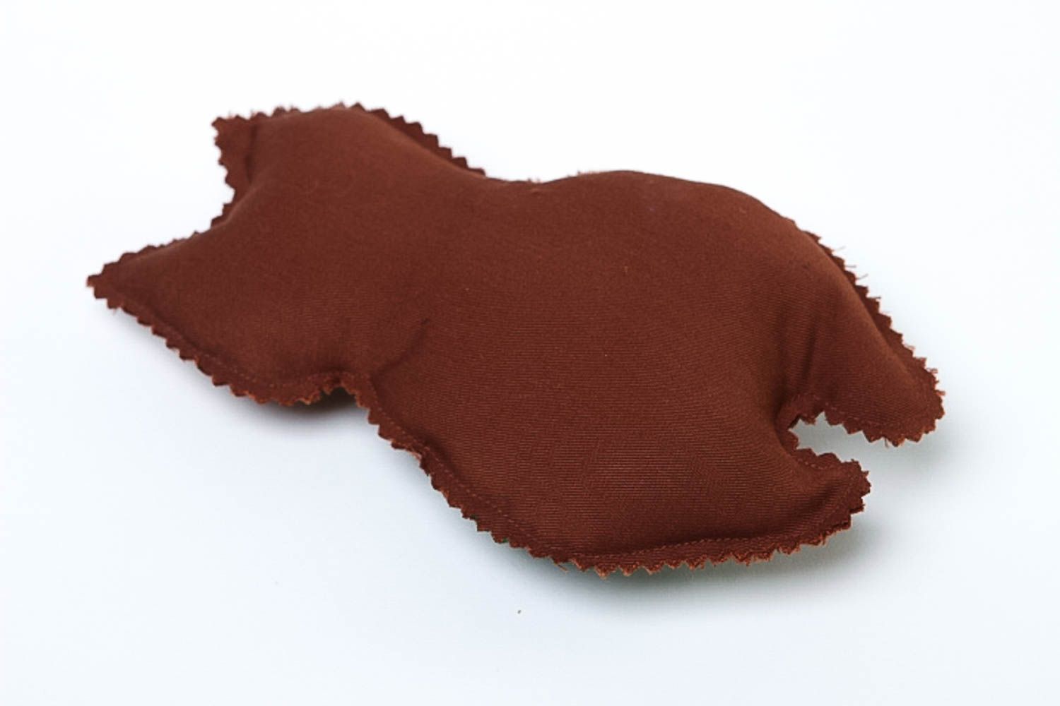 Игрушка ручной работы интересный подарок мягкая игрушка кошка коричневая   фото 4