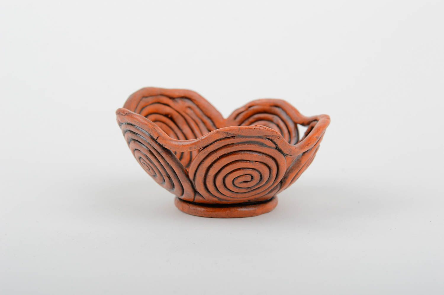 3 inches ceramic handmade clay candy bowl vase 0,29 lb photo 3