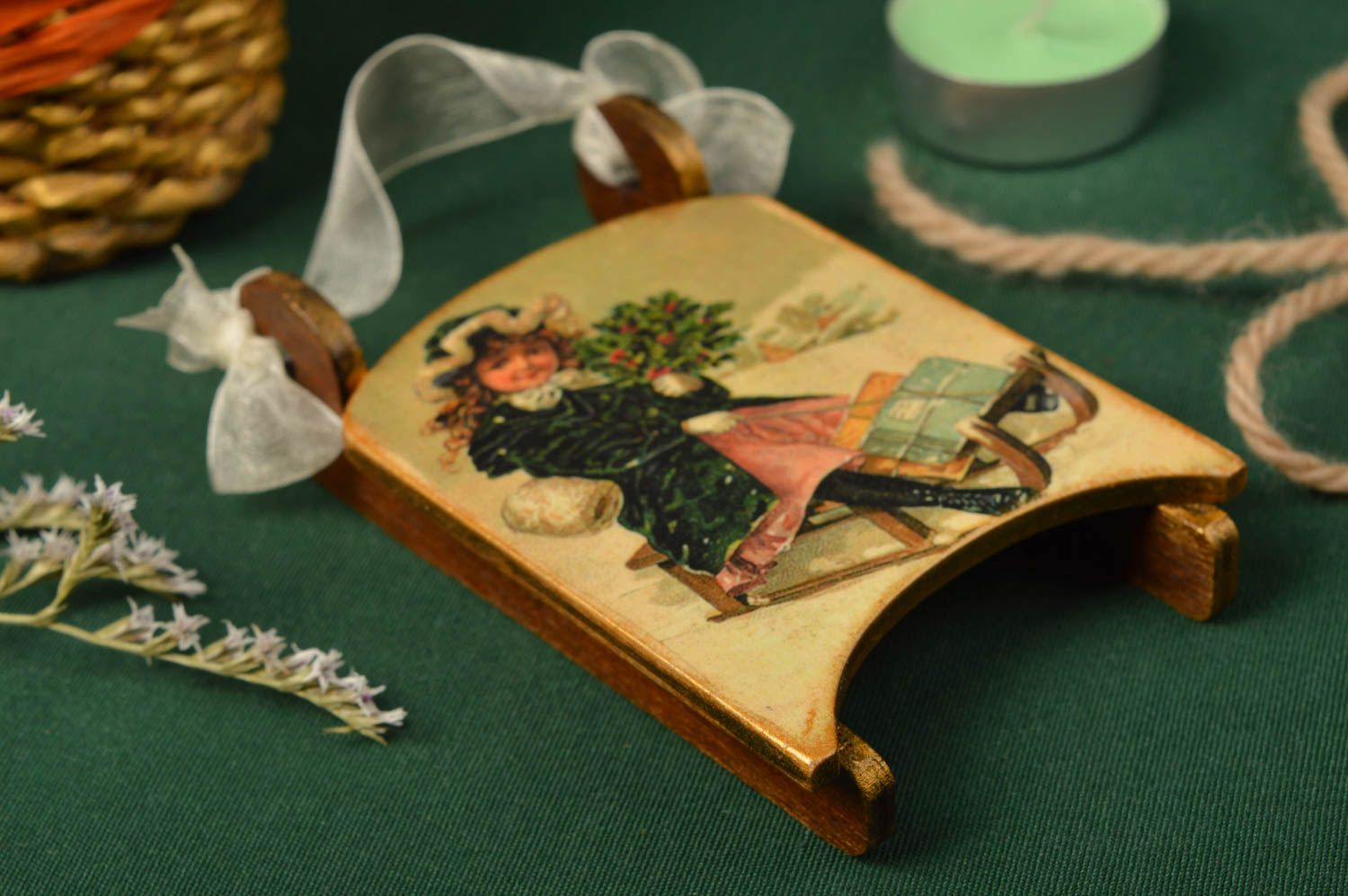 Adorno navideño hecho a mano colgante decorativo decoración de interior  foto 5