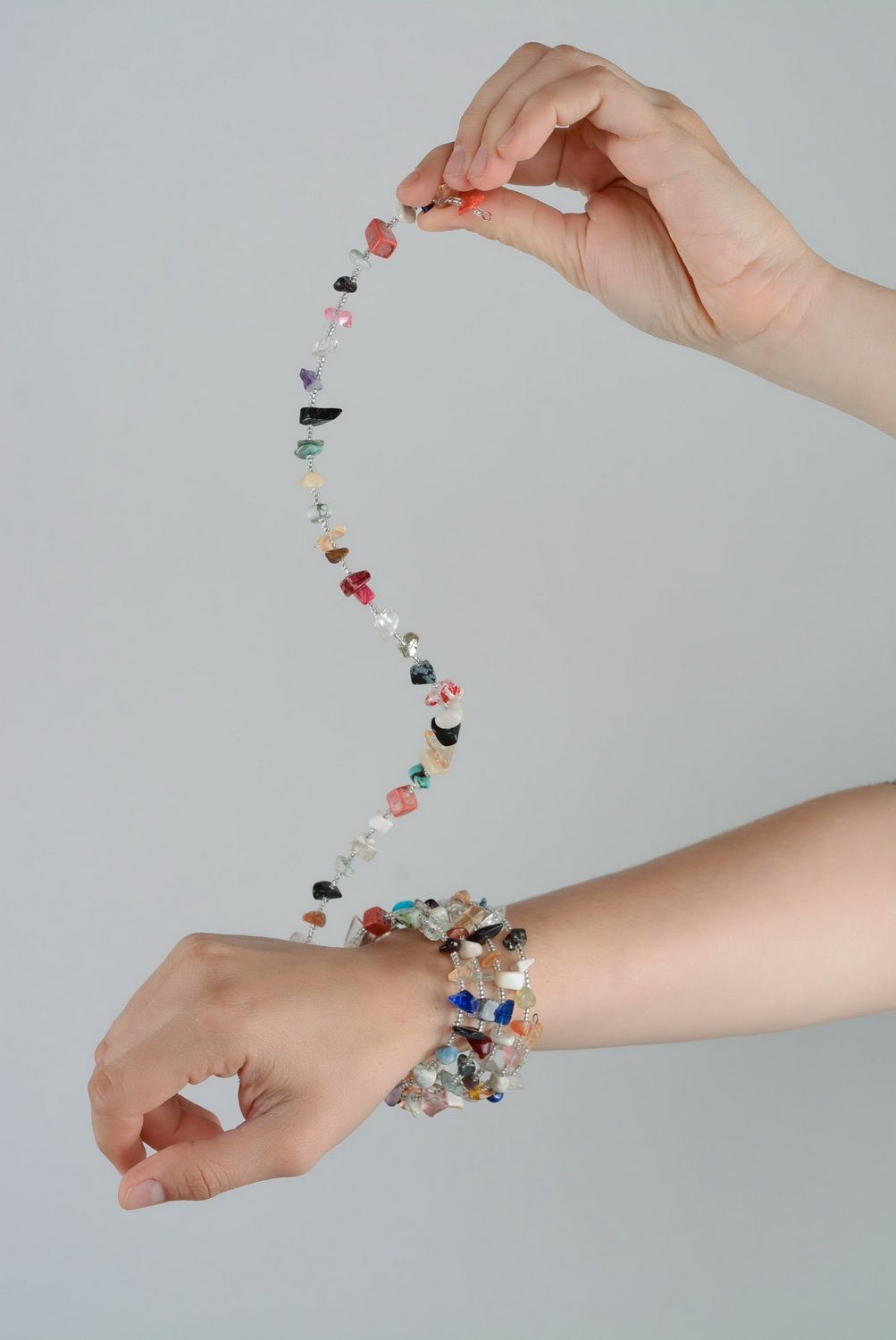 Bracelet with semi-precious stones photo 3