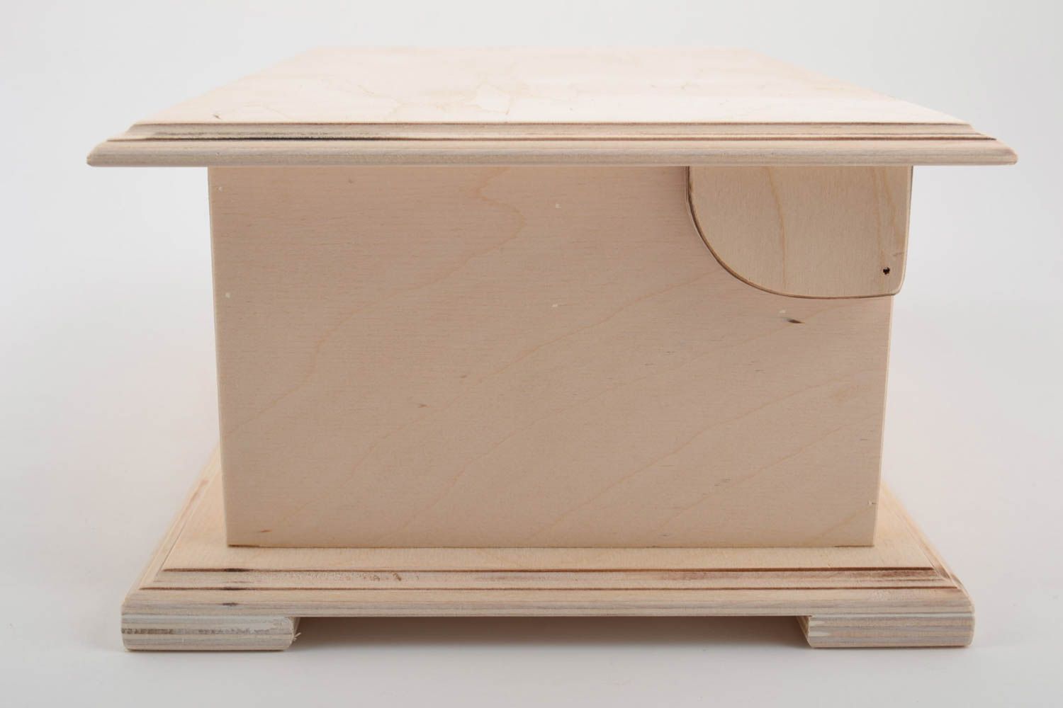 Unusual handmade designer large plywood blank box for painting DIY photo 4
