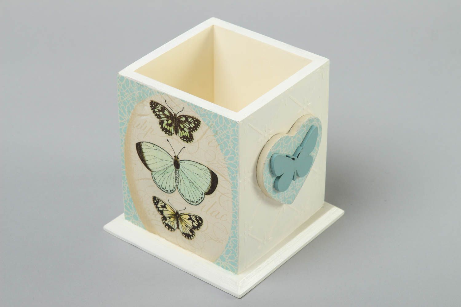 Caja de madera hecha a mano para plumas decoración de interior regalo original foto 4