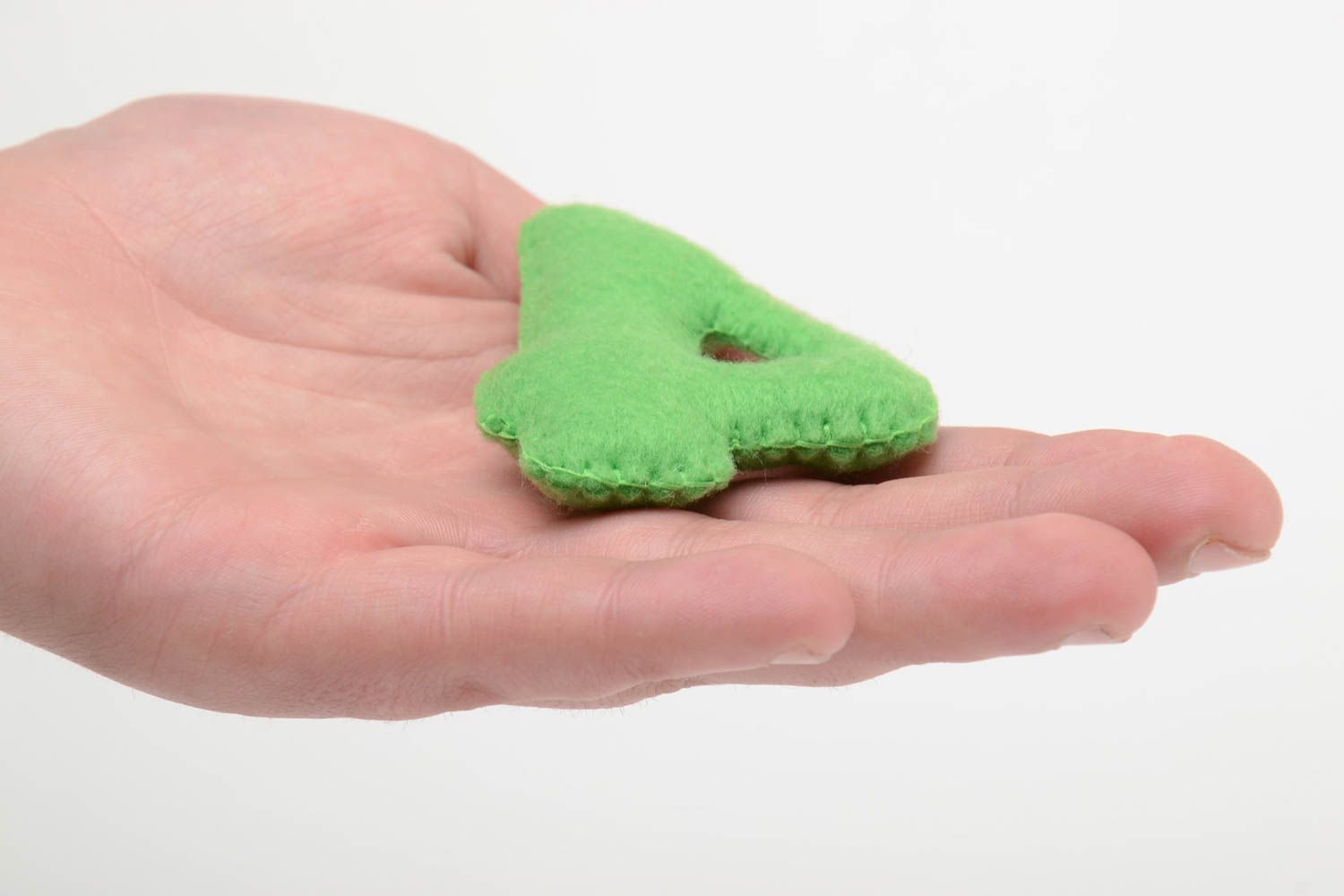 buy-handmade-small-educational-green-felt-soft-toy-number-4-for-little