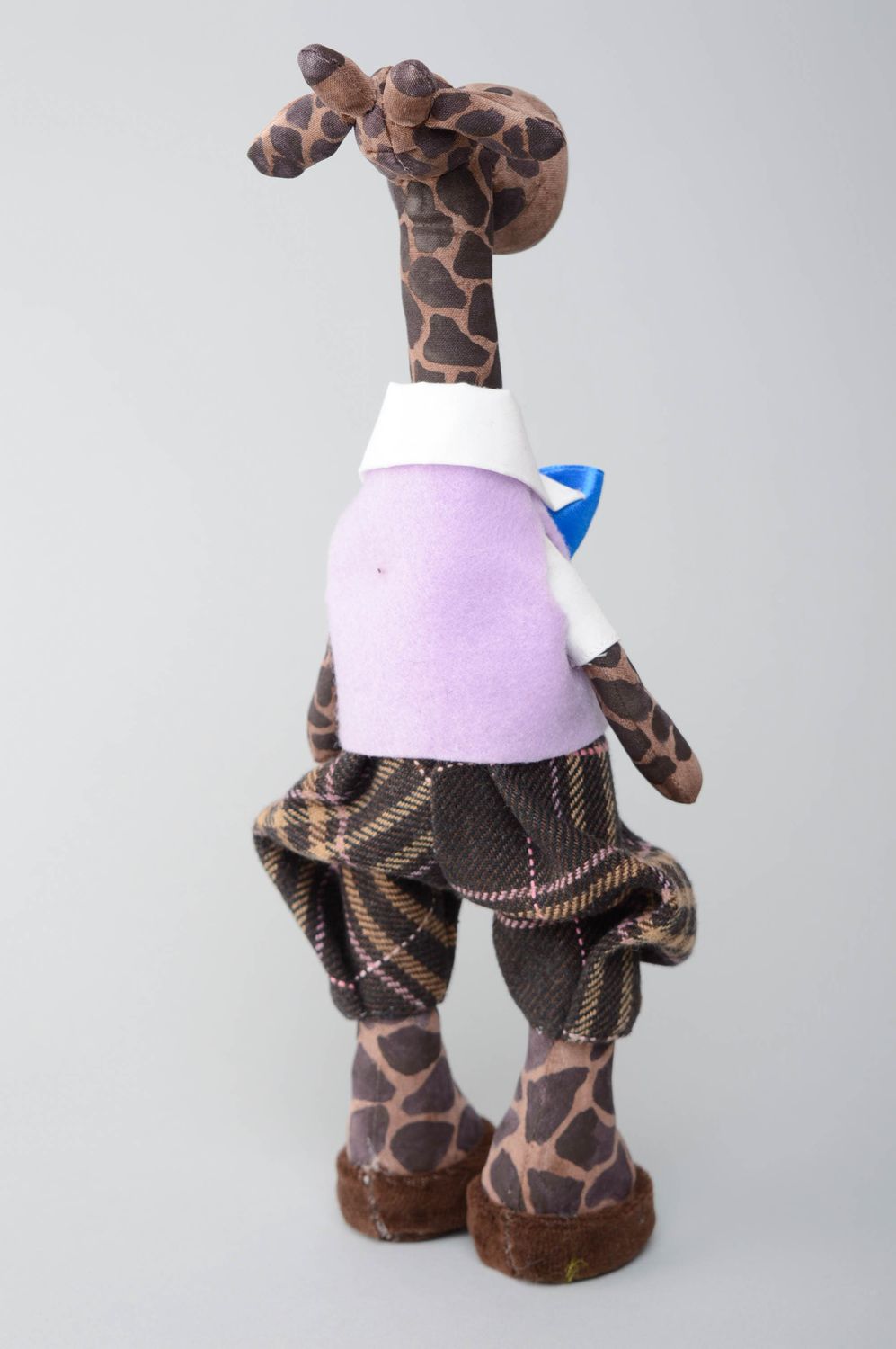Handgemachtes Autoren Kuscheltier Giraffe mit Kaffee und Zimt durchtränkt  foto 3