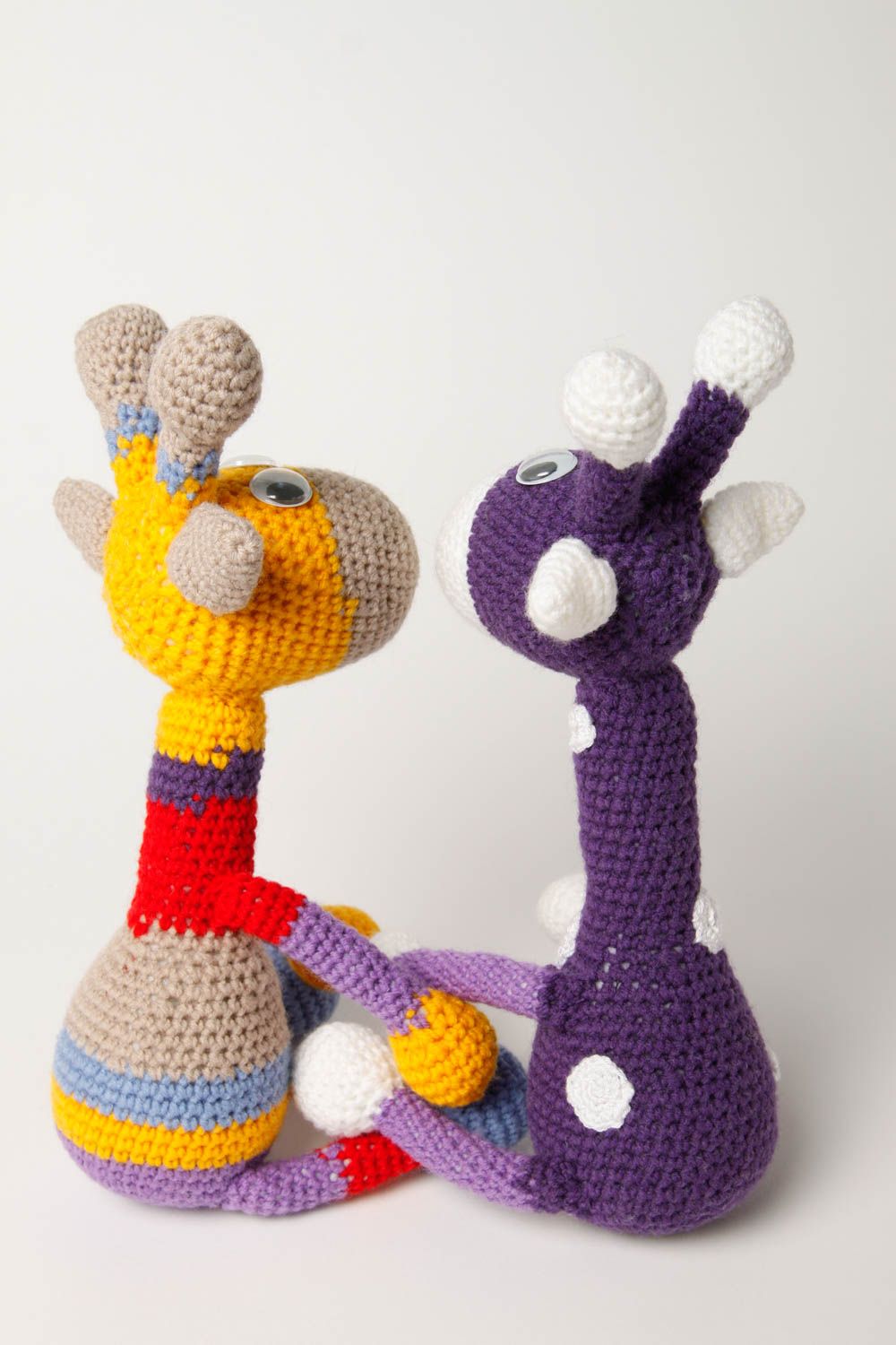 Schöne Kuscheltiere Giraffen handmade Stoff Spielzeuge Geschenke für Kinder foto 4