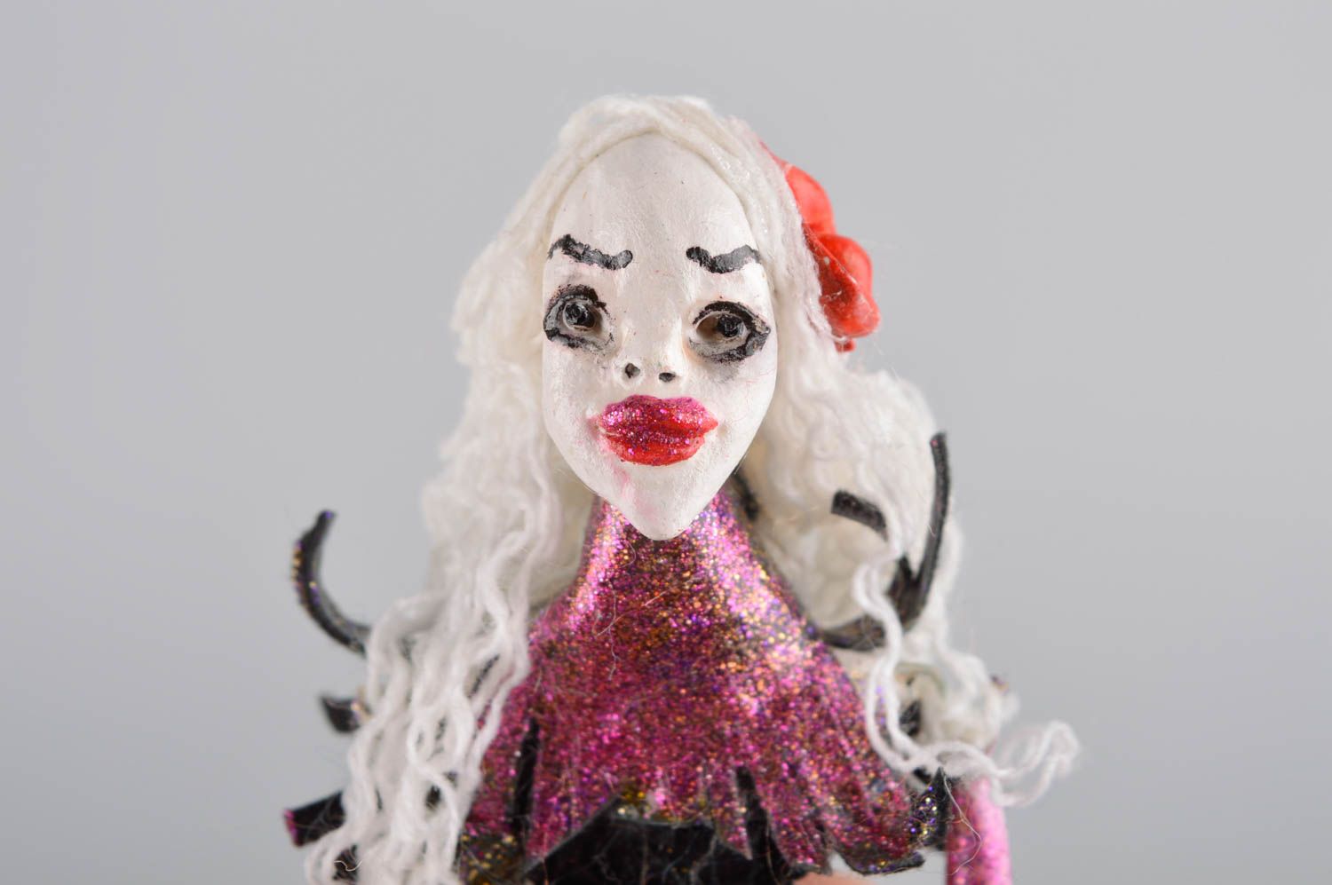 Авторская кукла игрушка ручной работы дизайнерская кукла монстрик из глины фото 1