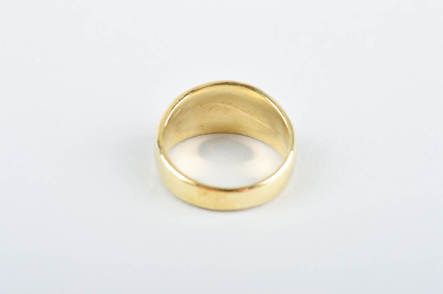 Кольцо ручной работы украшение из металла модное кольцо из латуни красивое фото 4