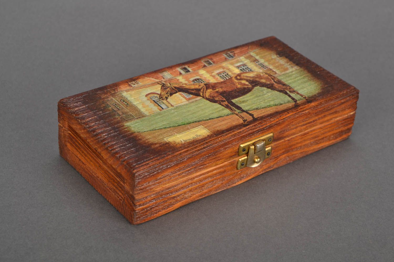 Wooden box for money photo 3