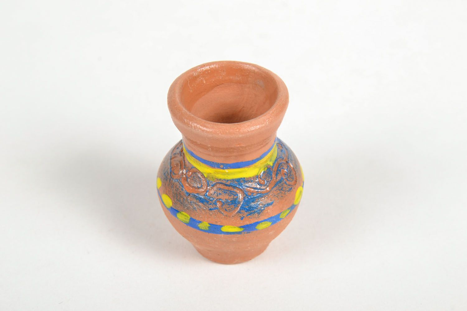 2 inches little handmade clay pitcher 0,06 lb photo 3