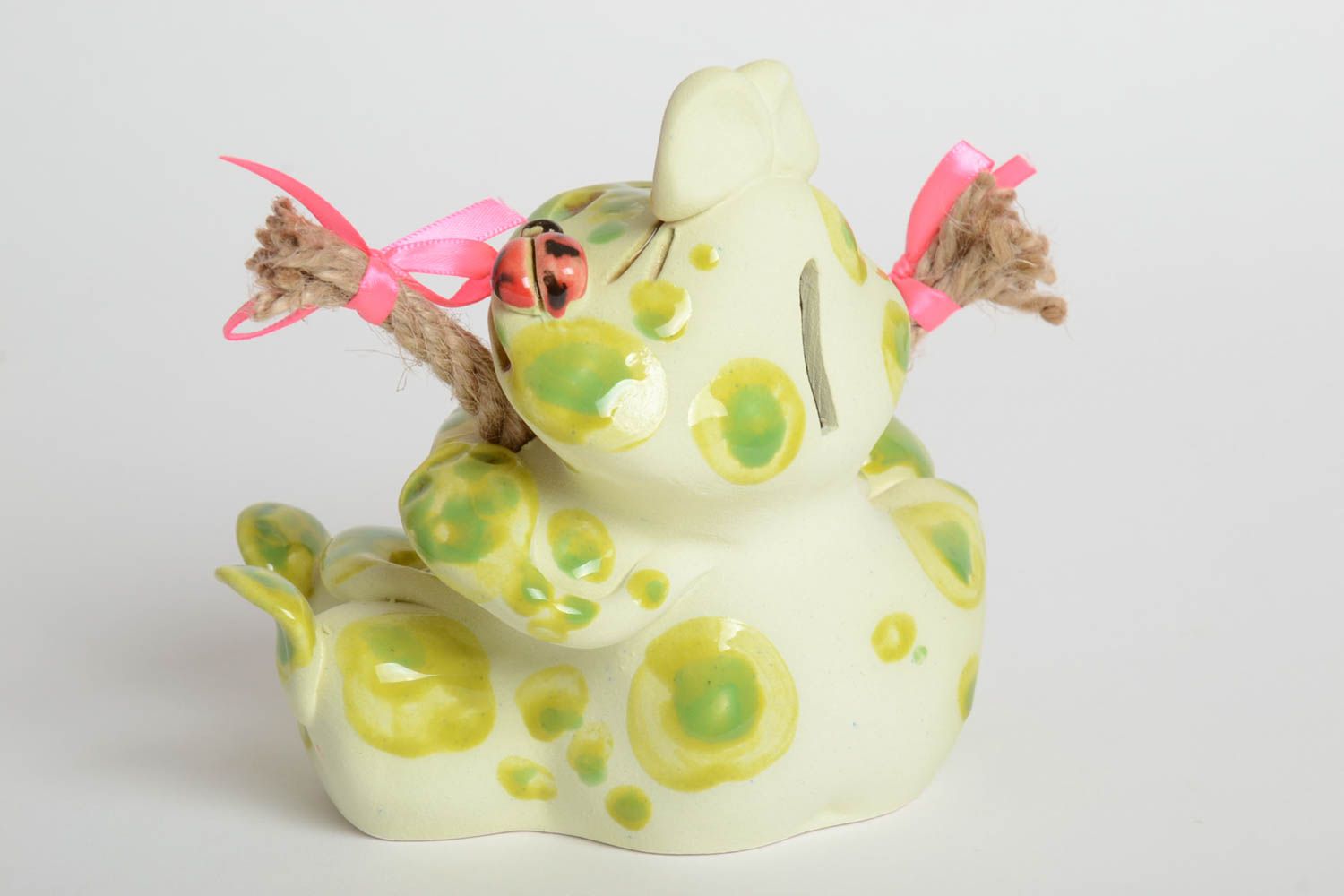 Handmade Keramik Spardose lustige Frösche Geschenk für Kinder Haus Deko foto 4