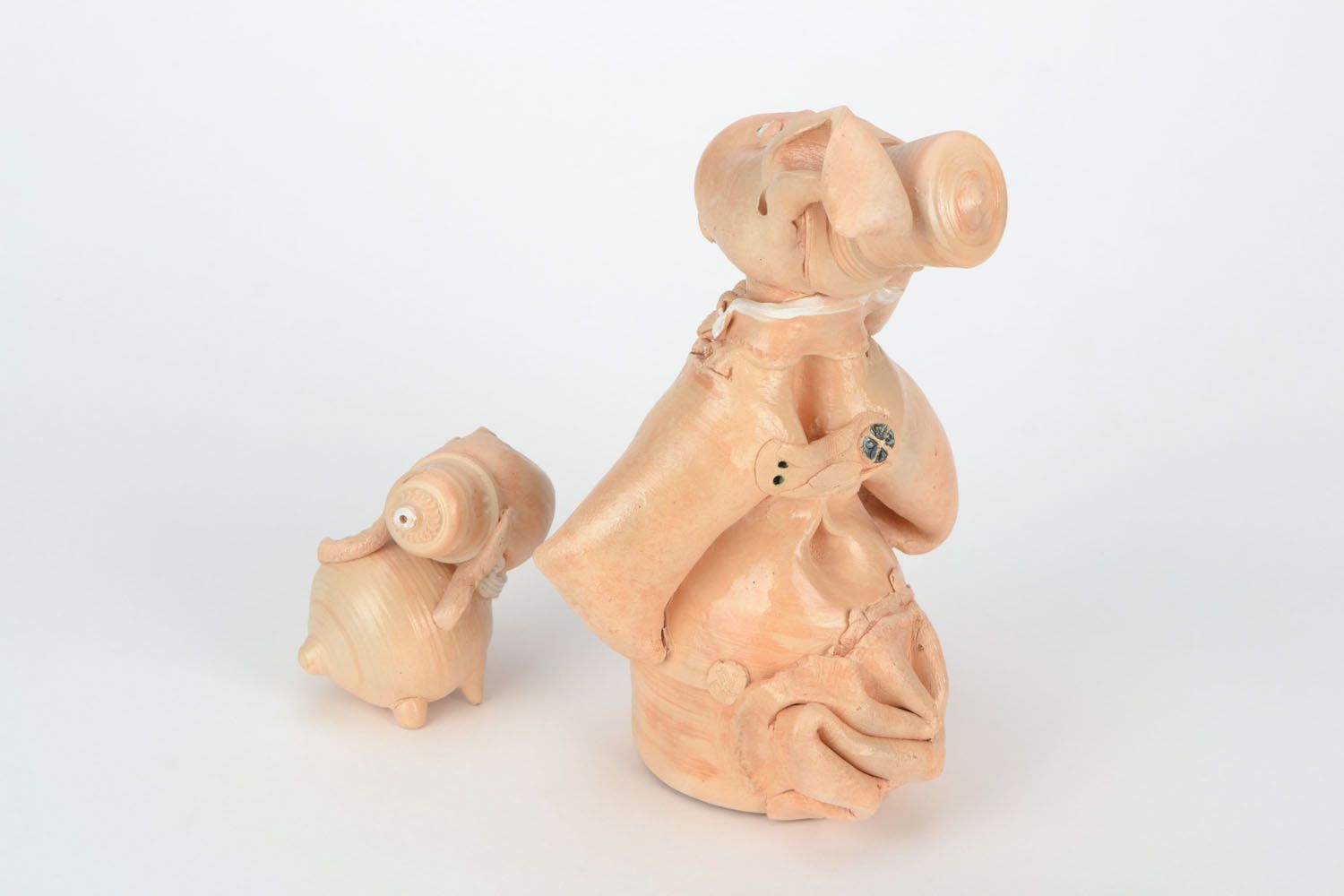 Ceramic statuettes Rabbit with Baby Rabbit photo 4