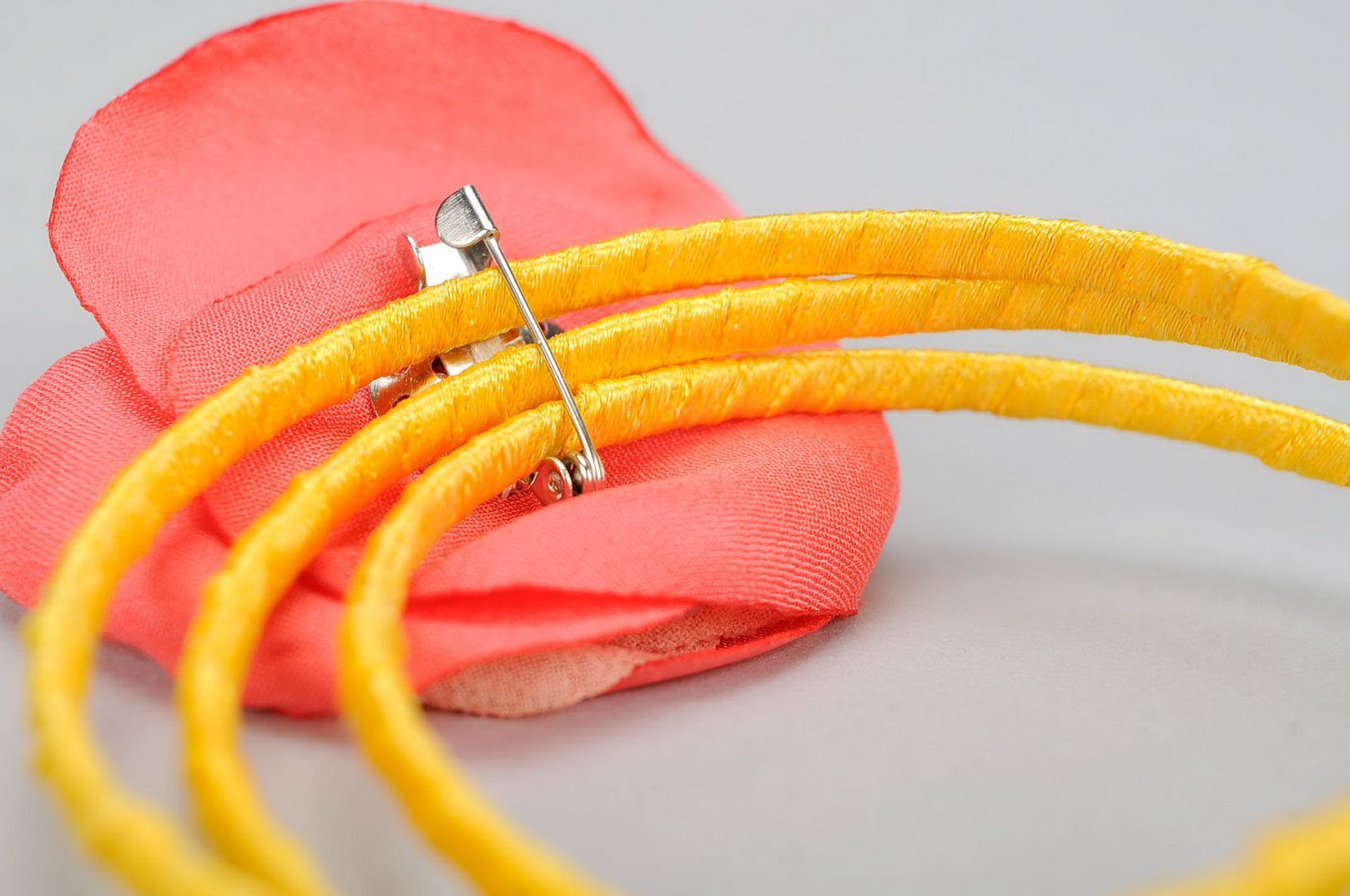 Bracelet avec fleur artificielle Humeur orange    photo 3