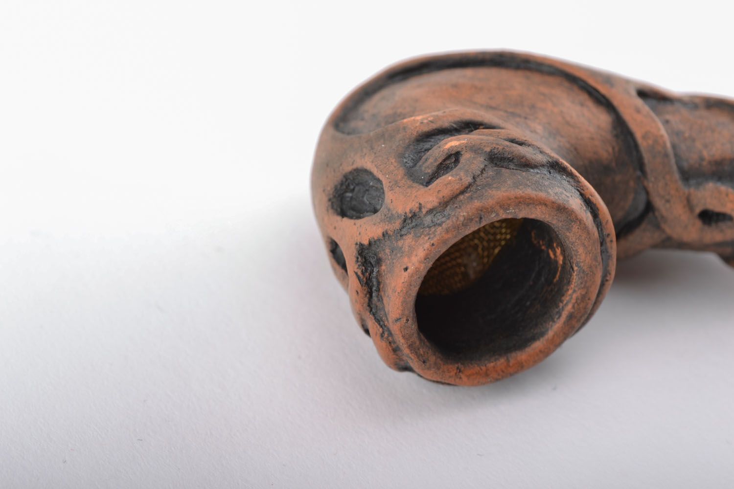 Pequeno cachimbo de cerâmica para fumar foto 3