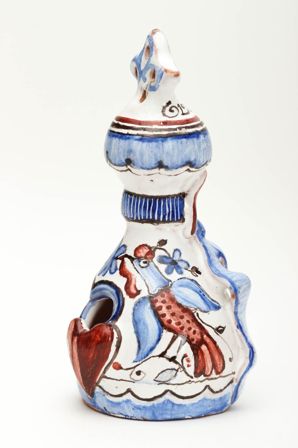 Handmade beautiful souvenir unusual ceramic cute bell stylish painted bell photo 2