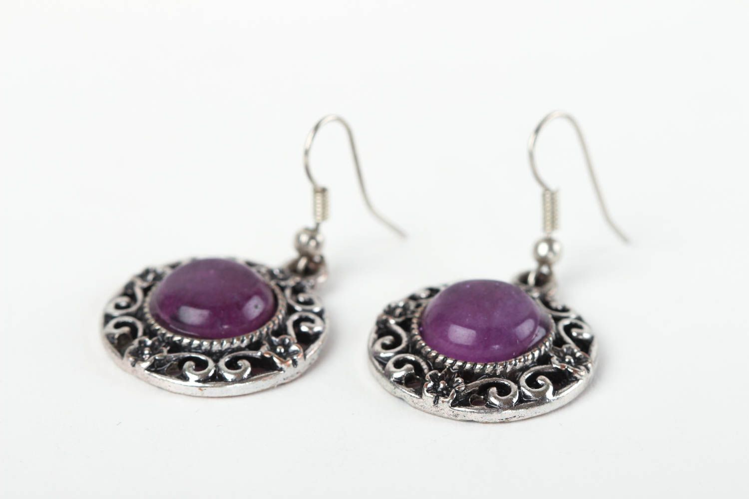 Stylish handmade beaded earrings metal earrings gemstone earrings gifts for her photo 3