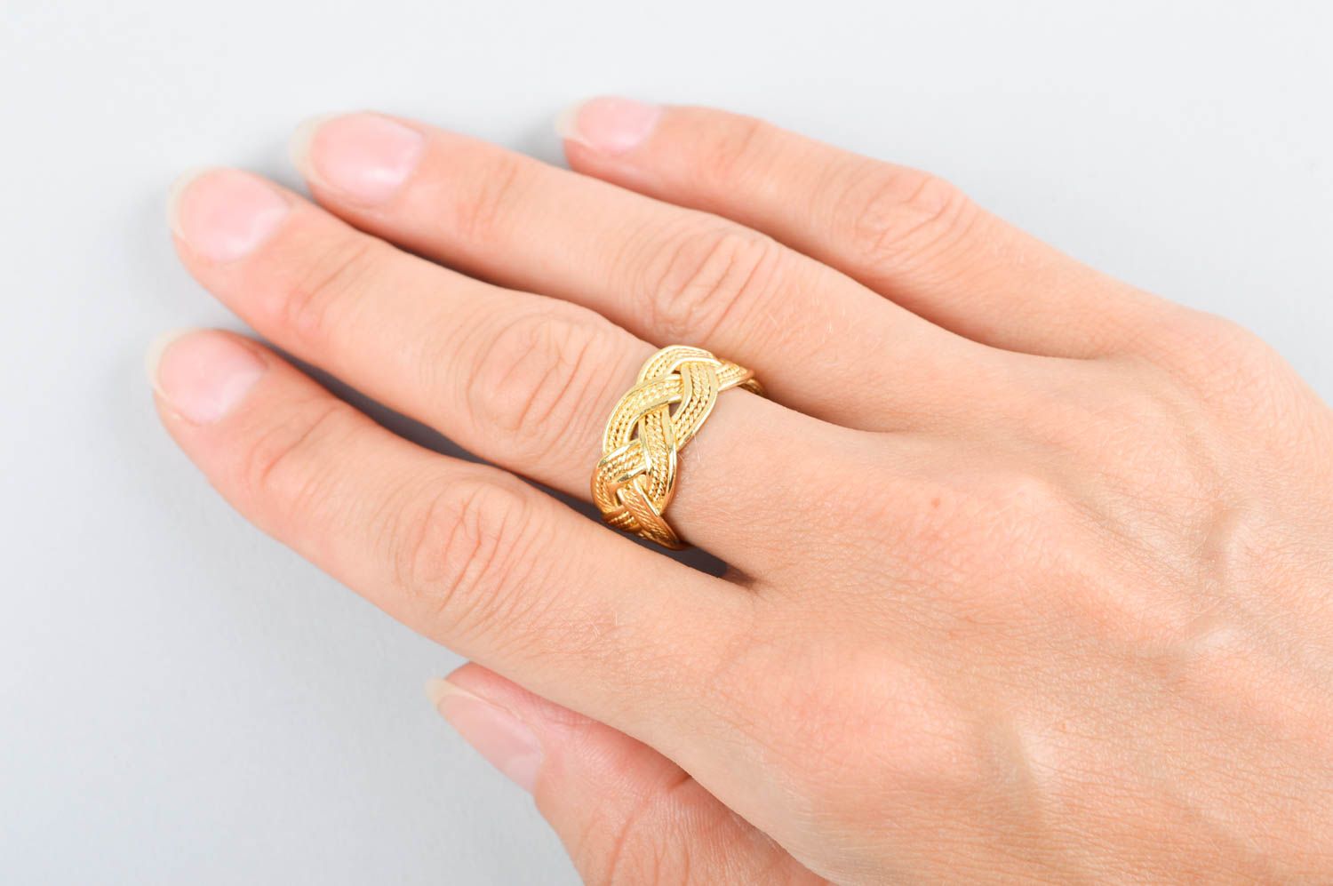 Handmade Messing Schmuck ungewöhnlich Ring am Finger schön Damen Modeschmuck foto 4