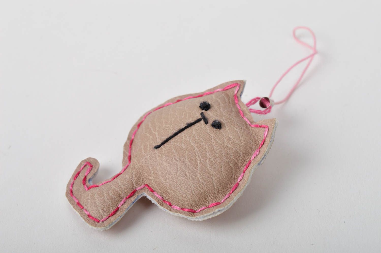 Llavero artesanal con forma de gatito accesorio decorativo regalo original foto 3